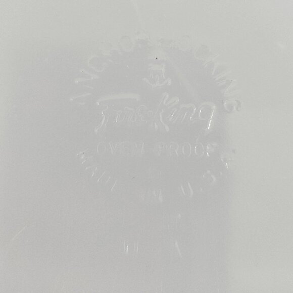 Fire King Anchor Hocking Blue Cornflower White Milk 1.5 QT Casserole Baking Dish - Picture 11 of 16